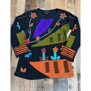 Agan Traders Boho, Artsy, Hippie Women’s Long Sleeved Top Size XXL